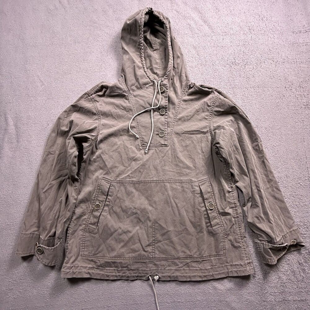 Theory Hooded Anorak Jacket Womens L Pullover Utility Gorpcore
